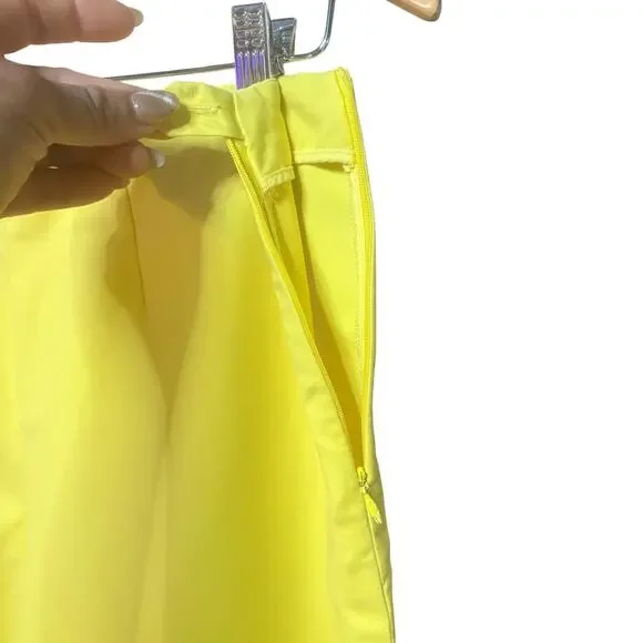 PIAZZA SEMPIONE Audrey Yellow Made in Italy Crop Pants M - Picture 6 of 8